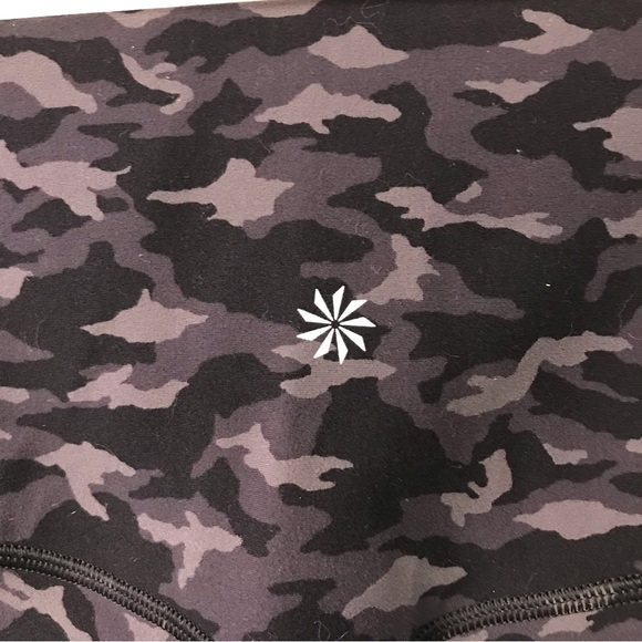 Athleta Salutation Stash 7/8 leggings PL large petiteTight Camo Lux Walnut Brown - Picture 6 of 11